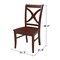 International Concepts Set of 2 Salerno Chairs, with Wood Seats, Espresso C581-14P - alternate 5